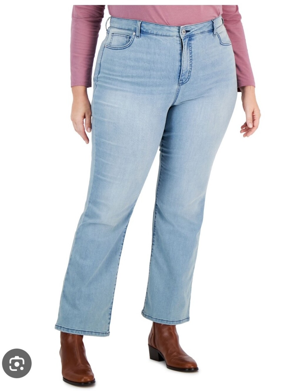 Style & Co. Light Blue Plus-Size Boot Cut Jeans